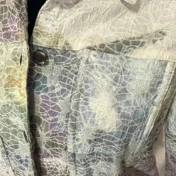 Kaktus Women’s Medium Textured Multi-Colored Long Sleeve Button Up Blazer - Picture 6 of 8